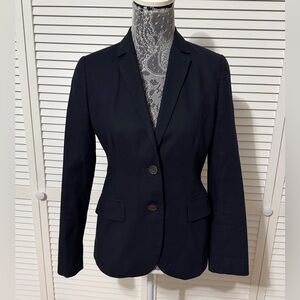 J.Crew Women’s Navy Blue Tailored Blazer Size 0 Classic Work Jacket